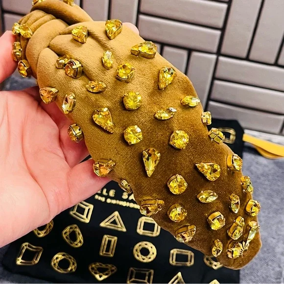 Lele Sadoughi Knotted Candy Jewelled Headband - Camel- display picture 1